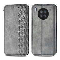 Custodia Portafoglio In Pelle Cover con Supporto S01D per Huawei Nova 8i Grigio