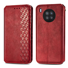 Custodia Portafoglio In Pelle Cover con Supporto S01D per Huawei Nova 8i Rosso