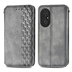 Custodia Portafoglio In Pelle Cover con Supporto S01D per Huawei Nova 9 SE Grigio