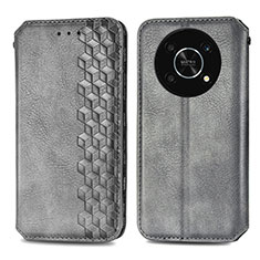 Custodia Portafoglio In Pelle Cover con Supporto S01D per Huawei Nova Y90 Grigio