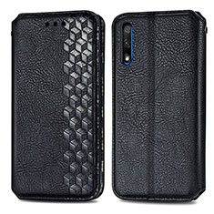 Custodia Portafoglio In Pelle Cover con Supporto S01D per Huawei P Smart Z (2019) Nero