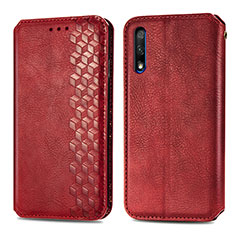 Custodia Portafoglio In Pelle Cover con Supporto S01D per Huawei P Smart Z (2019) Rosso