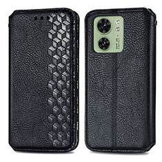 Custodia Portafoglio In Pelle Cover con Supporto S01D per Motorola Moto Edge (2023) 5G Nero