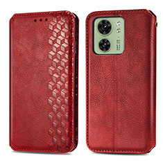 Custodia Portafoglio In Pelle Cover con Supporto S01D per Motorola Moto Edge (2023) 5G Rosso