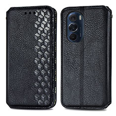 Custodia Portafoglio In Pelle Cover con Supporto S01D per Motorola Moto Edge 30 Pro 5G Nero