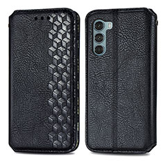 Custodia Portafoglio In Pelle Cover con Supporto S01D per Motorola Moto Edge S30 5G Nero