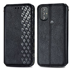 Custodia Portafoglio In Pelle Cover con Supporto S01D per Motorola Moto G Play Gen 2 Nero