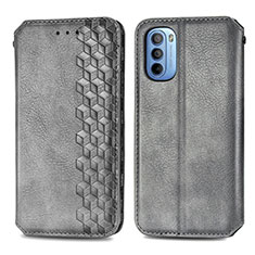 Custodia Portafoglio In Pelle Cover con Supporto S01D per Motorola Moto G31 Grigio