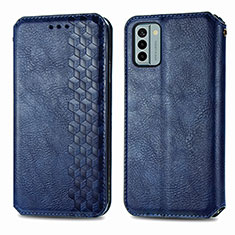 Custodia Portafoglio In Pelle Cover con Supporto S01D per Nokia G22 Blu