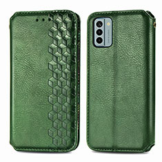 Custodia Portafoglio In Pelle Cover con Supporto S01D per Nokia G22 Verde