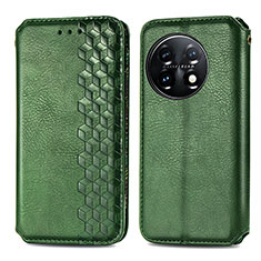 Custodia Portafoglio In Pelle Cover con Supporto S01D per OnePlus 11 5G Verde