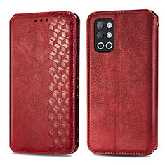 Custodia Portafoglio In Pelle Cover con Supporto S01D per OnePlus 9R 5G Rosso