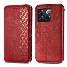 Custodia Portafoglio In Pelle Cover con Supporto S01D per OnePlus Ace Pro 5G Rosso