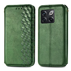 Custodia Portafoglio In Pelle Cover con Supporto S01D per OnePlus Ace Pro 5G Verde