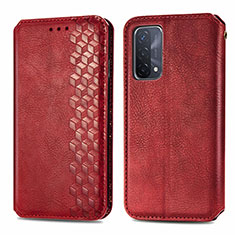 Custodia Portafoglio In Pelle Cover con Supporto S01D per OnePlus Nord N200 5G Rosso