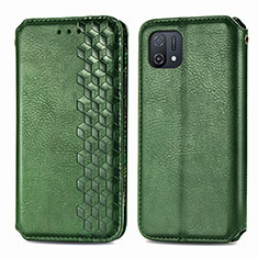 Custodia Portafoglio In Pelle Cover con Supporto S01D per Oppo A16K Verde