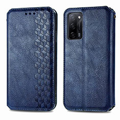 Custodia Portafoglio In Pelle Cover con Supporto S01D per Oppo A53s 5G Blu