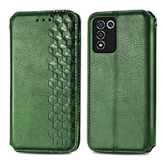 Custodia Portafoglio In Pelle Cover con Supporto S01D per Oppo K9S 5G Verde