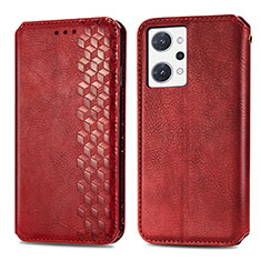 Custodia Portafoglio In Pelle Cover con Supporto S01D per Oppo Reno7 A Rosso