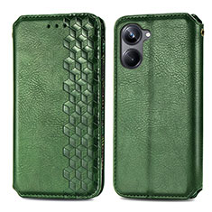 Custodia Portafoglio In Pelle Cover con Supporto S01D per Realme 10 Pro 5G Verde