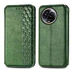 Custodia Portafoglio In Pelle Cover con Supporto S01D per Realme 11 5G Verde