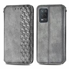 Custodia Portafoglio In Pelle Cover con Supporto S01D per Realme 8s 5G Grigio