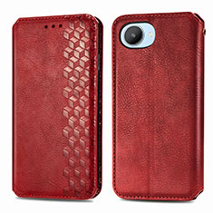 Custodia Portafoglio In Pelle Cover con Supporto S01D per Realme C30 Rosso