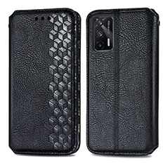 Custodia Portafoglio In Pelle Cover con Supporto S01D per Realme GT 5G Nero