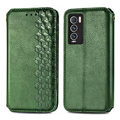 Custodia Portafoglio In Pelle Cover con Supporto S01D per Realme GT Master Explorer 5G Verde