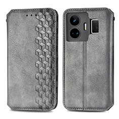 Custodia Portafoglio In Pelle Cover con Supporto S01D per Realme GT Neo5 5G Grigio