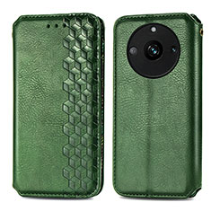 Custodia Portafoglio In Pelle Cover con Supporto S01D per Realme Narzo 60 5G Verde