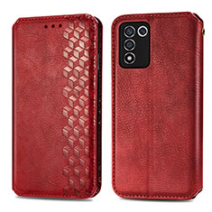 Custodia Portafoglio In Pelle Cover con Supporto S01D per Realme Q3s 5G Rosso