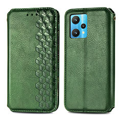 Custodia Portafoglio In Pelle Cover con Supporto S01D per Realme Q5 5G Verde