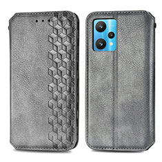 Custodia Portafoglio In Pelle Cover con Supporto S01D per Realme V25 5G Grigio