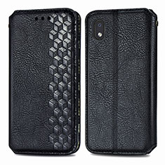 Custodia Portafoglio In Pelle Cover con Supporto S01D per Samsung Galaxy A01 Core Nero