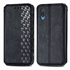 Custodia Portafoglio In Pelle Cover con Supporto S01D per Samsung Galaxy A02 Nero