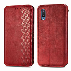 Custodia Portafoglio In Pelle Cover con Supporto S01D per Samsung Galaxy A02 Rosso