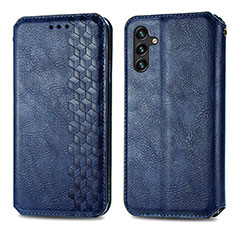 Custodia Portafoglio In Pelle Cover con Supporto S01D per Samsung Galaxy A04s Blu