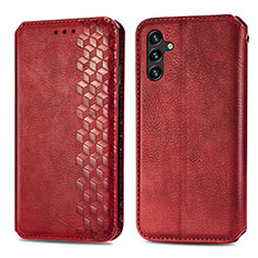 Custodia Portafoglio In Pelle Cover con Supporto S01D per Samsung Galaxy A04s Rosso