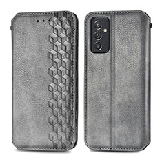 Custodia Portafoglio In Pelle Cover con Supporto S01D per Samsung Galaxy A05s Grigio