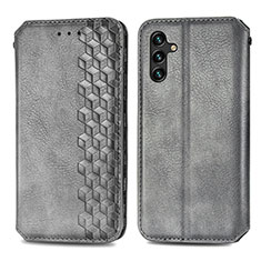 Custodia Portafoglio In Pelle Cover con Supporto S01D per Samsung Galaxy A13 5G Grigio