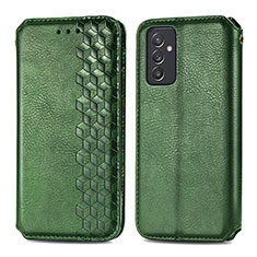Custodia Portafoglio In Pelle Cover con Supporto S01D per Samsung Galaxy A15 4G Verde