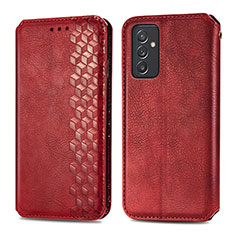 Custodia Portafoglio In Pelle Cover con Supporto S01D per Samsung Galaxy A15 LTE Rosso