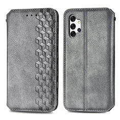 Custodia Portafoglio In Pelle Cover con Supporto S01D per Samsung Galaxy A32 4G Grigio