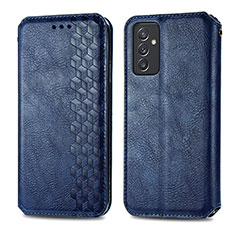 Custodia Portafoglio In Pelle Cover con Supporto S01D per Samsung Galaxy A35 5G Blu