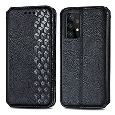 Custodia Portafoglio In Pelle Cover con Supporto S01D per Samsung Galaxy A52 4G Nero