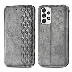 Custodia Portafoglio In Pelle Cover con Supporto S01D per Samsung Galaxy A53 5G Grigio