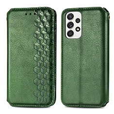 Custodia Portafoglio In Pelle Cover con Supporto S01D per Samsung Galaxy A53 5G Verde