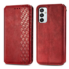 Custodia Portafoglio In Pelle Cover con Supporto S01D per Samsung Galaxy F23 5G Rosso