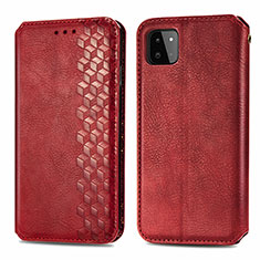 Custodia Portafoglio In Pelle Cover con Supporto S01D per Samsung Galaxy F42 5G Rosso